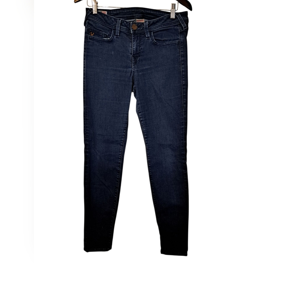True Religion Blue Skinny Slight Distressed Jeans  31